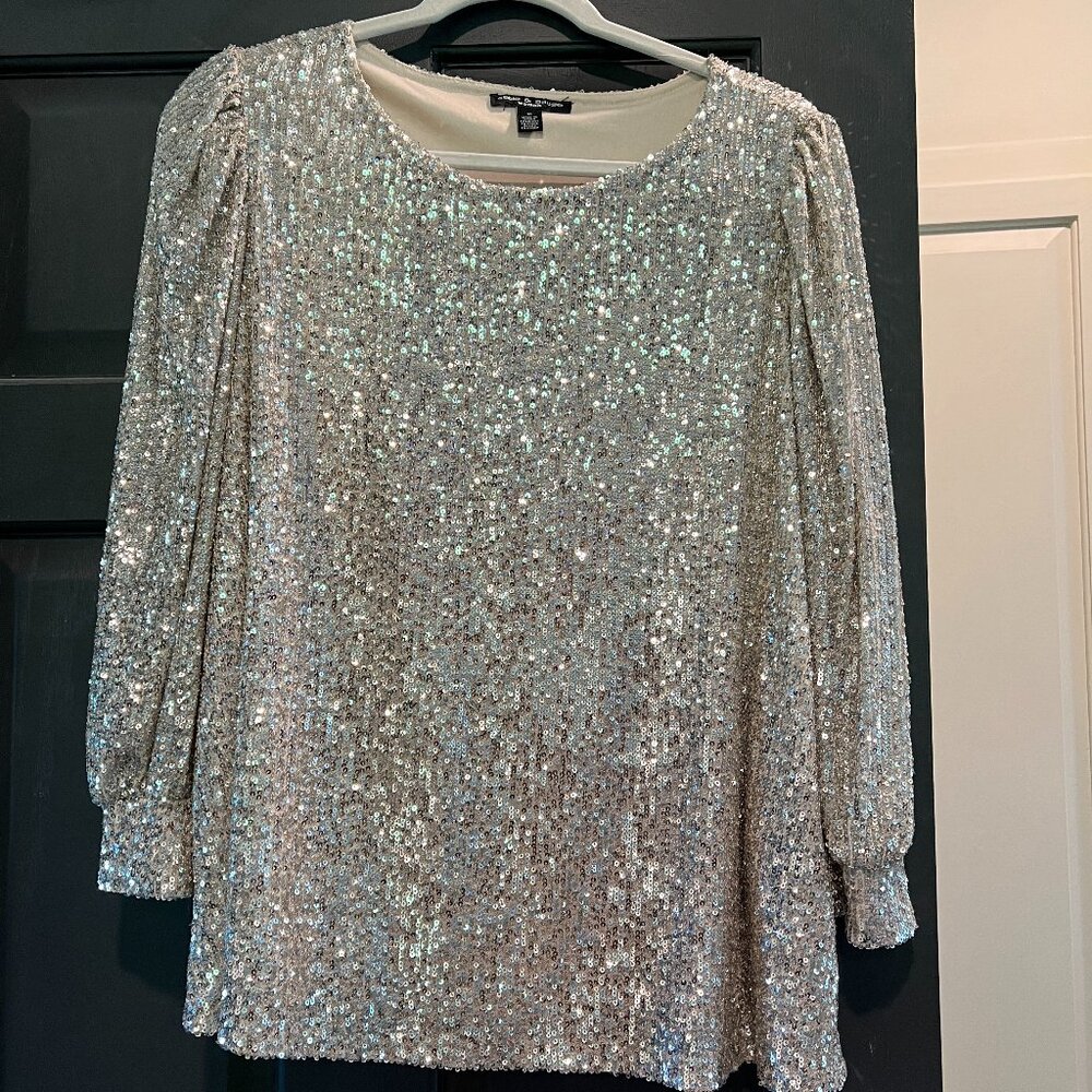 Champagne Glitter Top